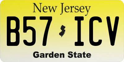 NJ license plate B57ICV