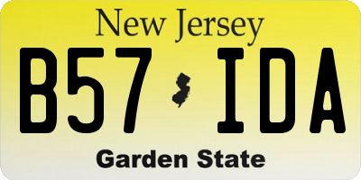 NJ license plate B57IDA
