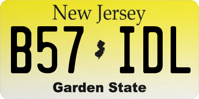 NJ license plate B57IDL