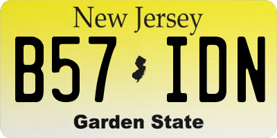 NJ license plate B57IDN