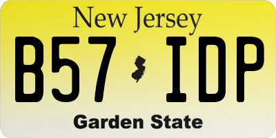 NJ license plate B57IDP