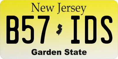 NJ license plate B57IDS