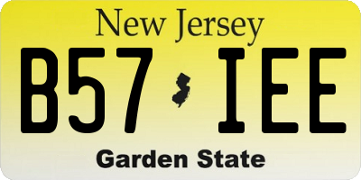 NJ license plate B57IEE
