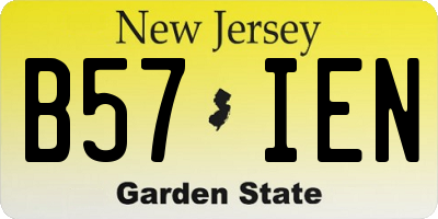 NJ license plate B57IEN