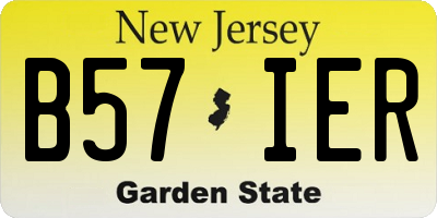 NJ license plate B57IER