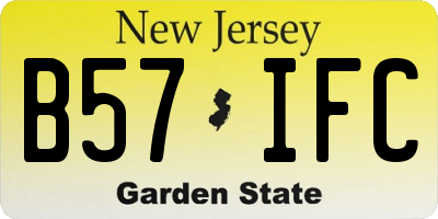 NJ license plate B57IFC