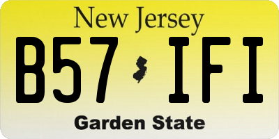 NJ license plate B57IFI