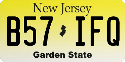NJ license plate B57IFQ