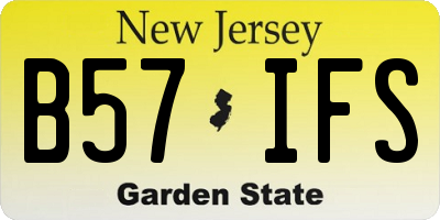 NJ license plate B57IFS
