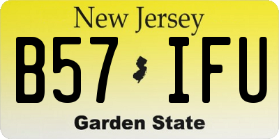 NJ license plate B57IFU