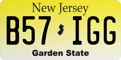 NJ license plate B57IGG