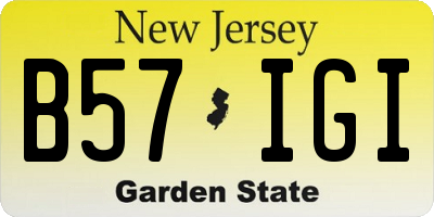 NJ license plate B57IGI