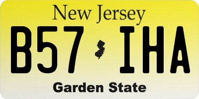 NJ license plate B57IHA