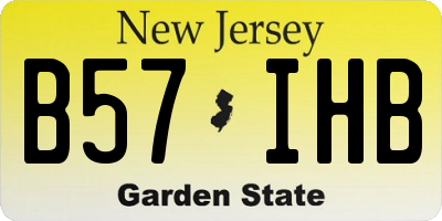 NJ license plate B57IHB