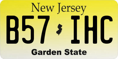 NJ license plate B57IHC