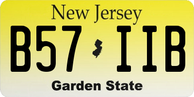 NJ license plate B57IIB