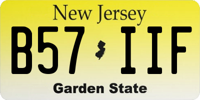NJ license plate B57IIF