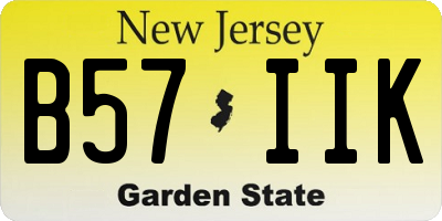 NJ license plate B57IIK