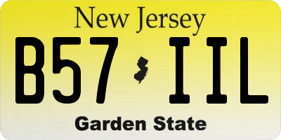 NJ license plate B57IIL