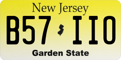 NJ license plate B57IIO