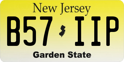 NJ license plate B57IIP