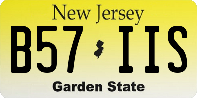 NJ license plate B57IIS