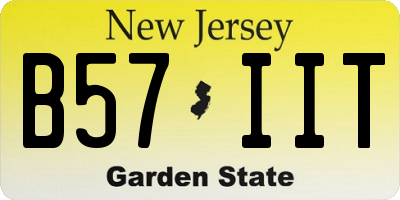 NJ license plate B57IIT