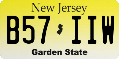NJ license plate B57IIW
