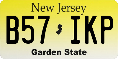 NJ license plate B57IKP