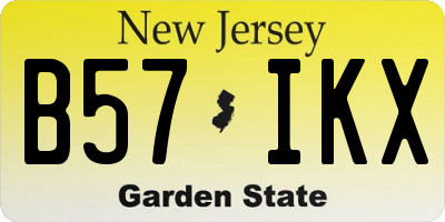 NJ license plate B57IKX