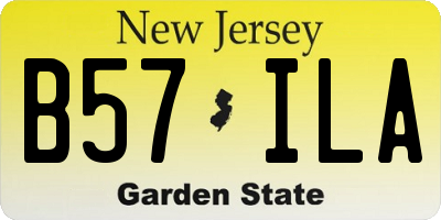 NJ license plate B57ILA
