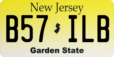 NJ license plate B57ILB