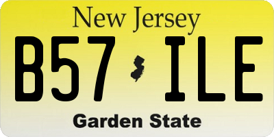NJ license plate B57ILE