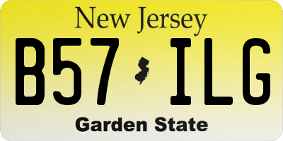 NJ license plate B57ILG