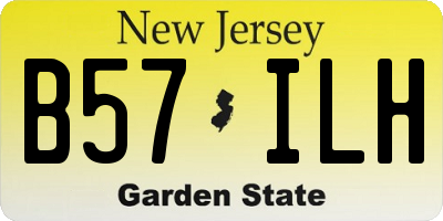 NJ license plate B57ILH