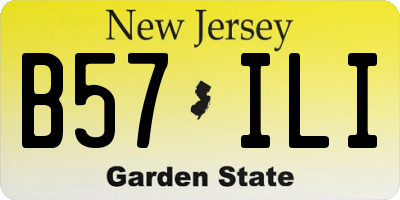 NJ license plate B57ILI