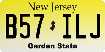NJ license plate B57ILJ