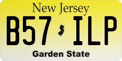 NJ license plate B57ILP