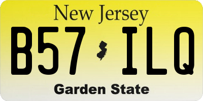 NJ license plate B57ILQ
