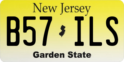 NJ license plate B57ILS