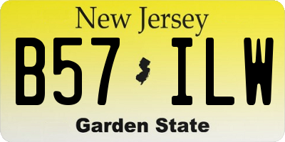 NJ license plate B57ILW