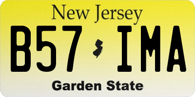 NJ license plate B57IMA