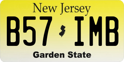 NJ license plate B57IMB