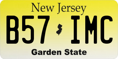 NJ license plate B57IMC