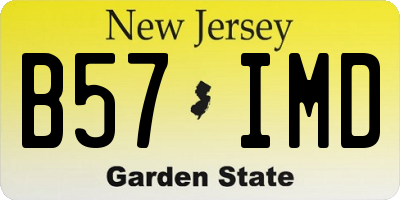 NJ license plate B57IMD