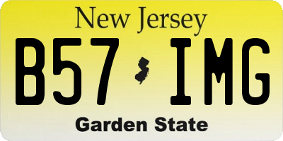 NJ license plate B57IMG