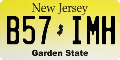 NJ license plate B57IMH