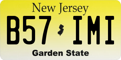 NJ license plate B57IMI