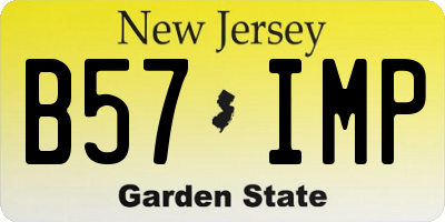 NJ license plate B57IMP