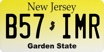 NJ license plate B57IMR
